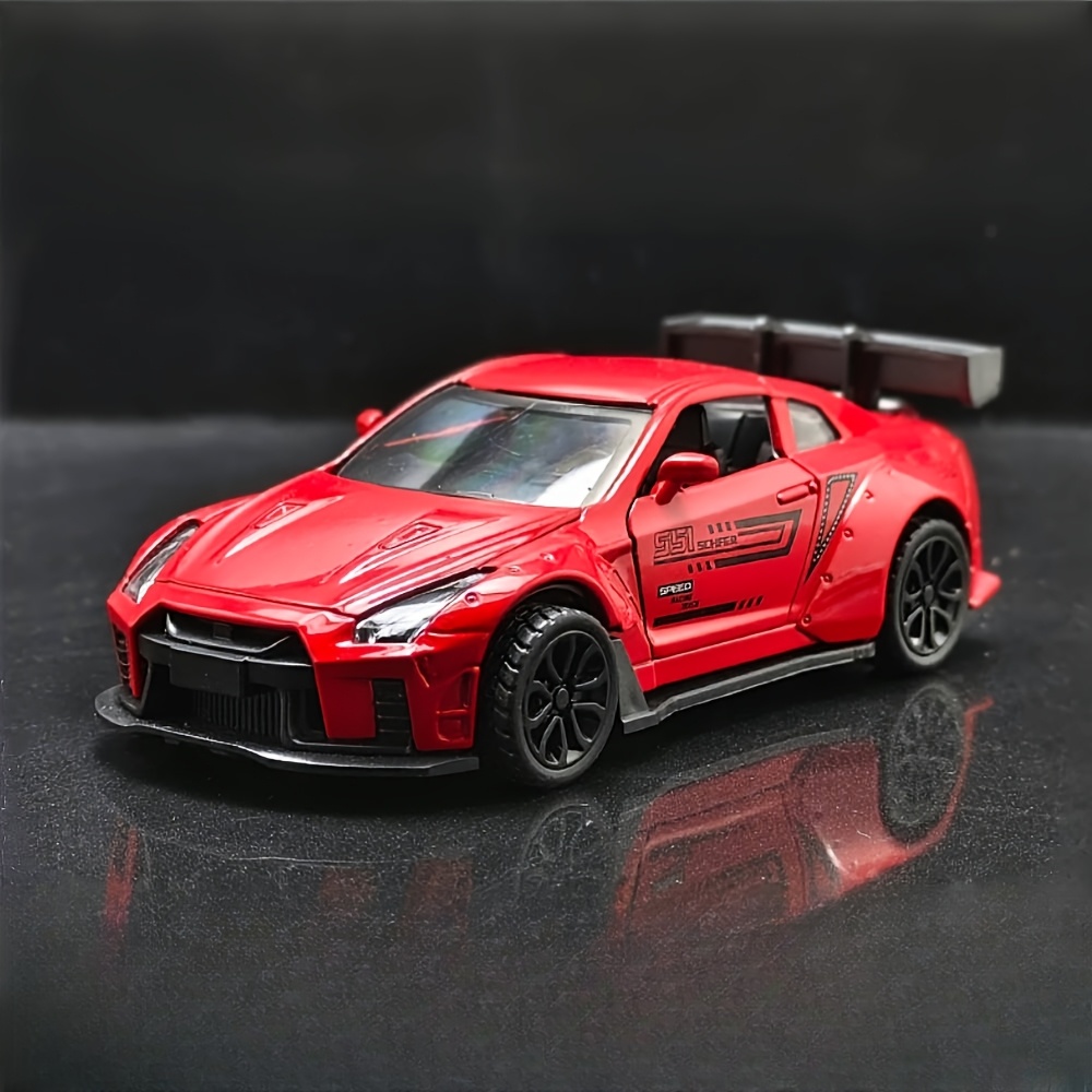 Image of 1pc Moving Alloy Racing Car Model With Pull-back Action - Abs & Metal Miniature Sports Car Suitable For, Desk Display, Birthday/holiday Gift For And Collectors