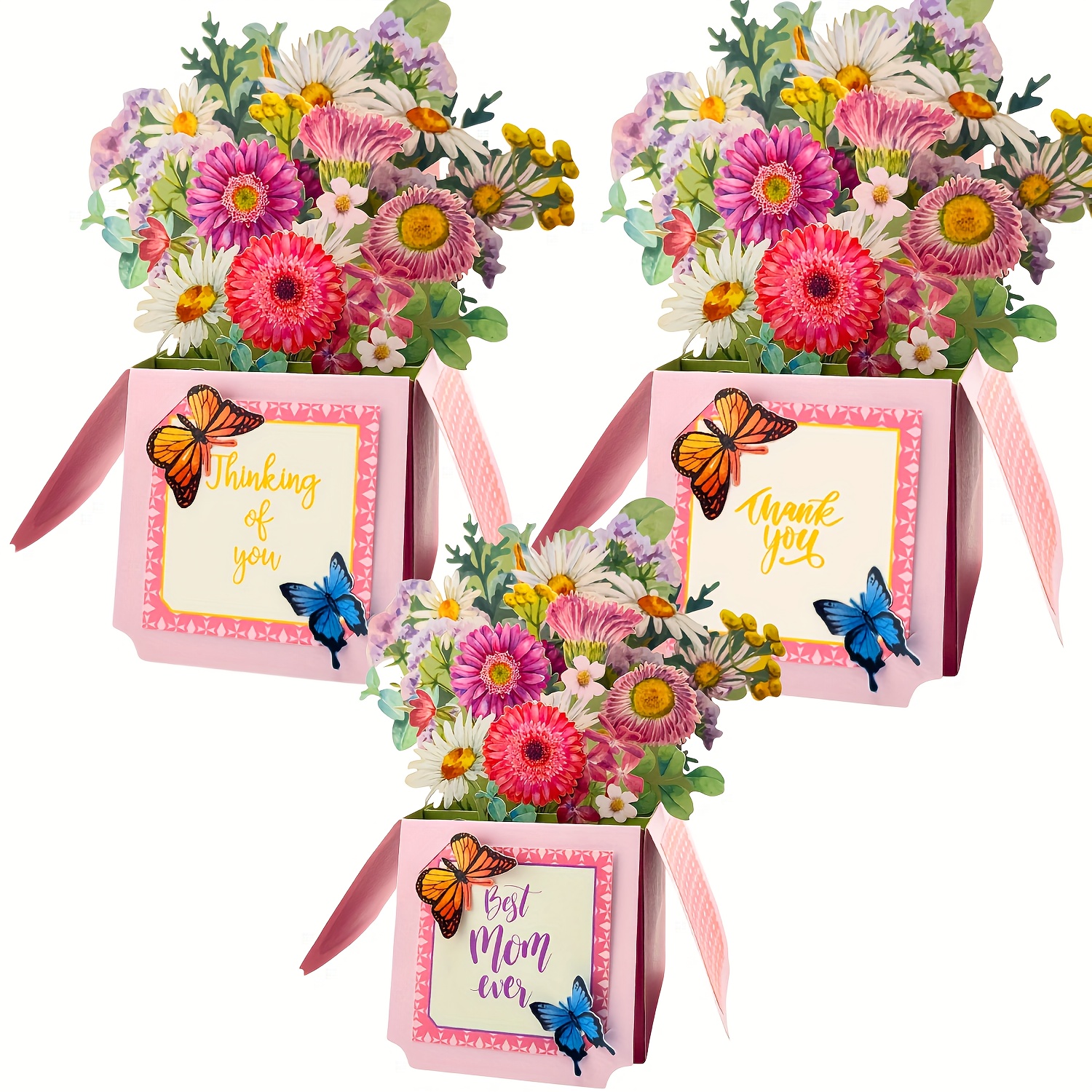 

1pc - Elegant Pop-up Day Card With And Envelope - Greeting For Mom, Expressing And , Day Gifts For Mom