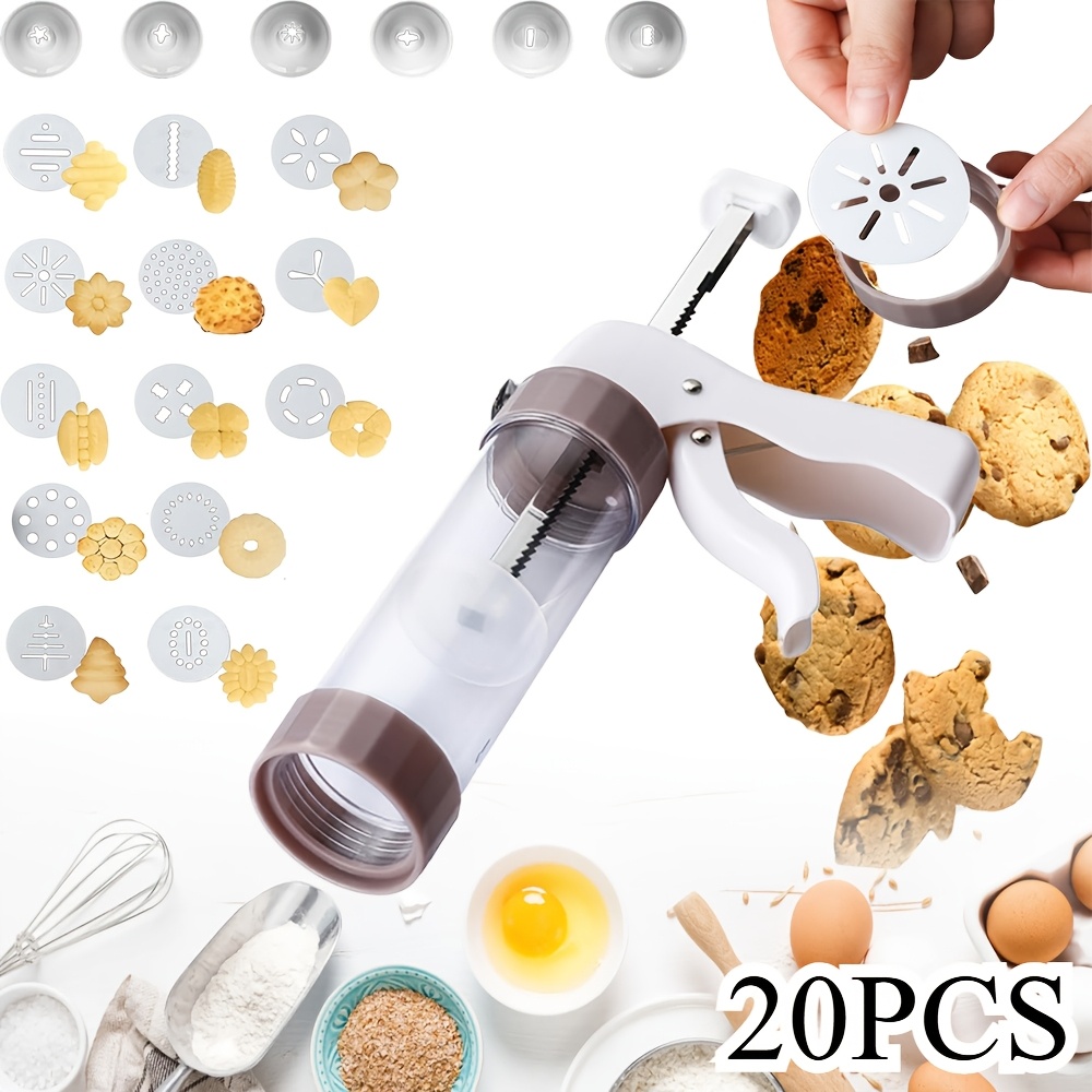 

20pcs Cake Decorating Set With Stainless Steel Nozzles - Baking Tool For Cookies, Biscuits & Pastries