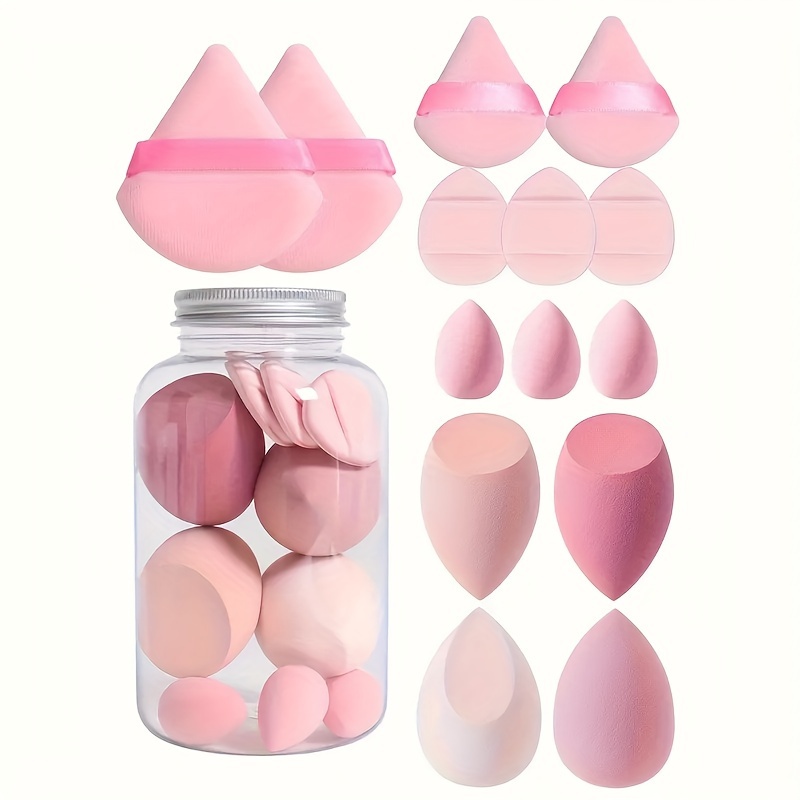 

14pcs Makeup Sponge Set With Drift Bottle - Includes Beauty Blenders, Mini Sponges & Thumb Puffs For Flawless Foundation Application - Fragrance-free, Suitable For All Skin Types