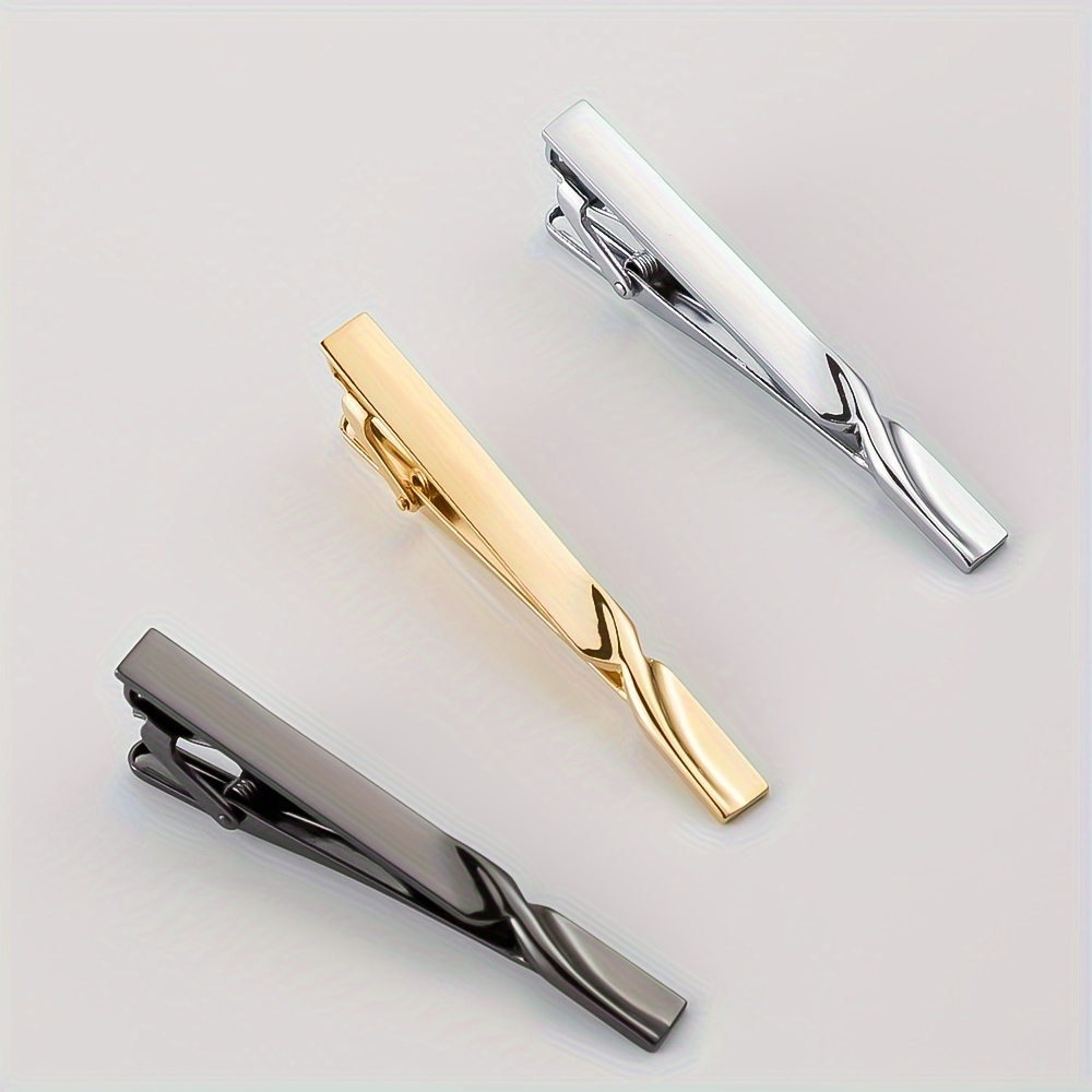 

1pc Retro Style Tie Clip, Twist Shape, Classic And Special Design, For Clothing Work Business Festival Party Daily Wear Men