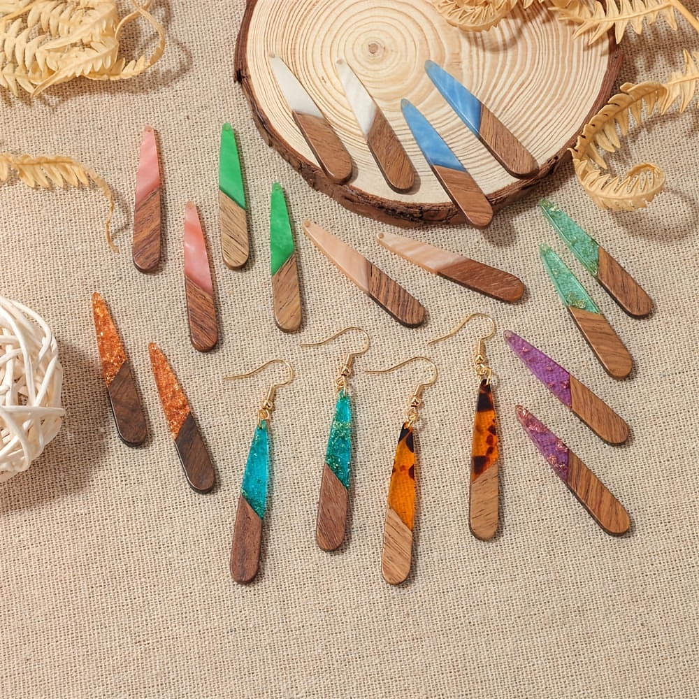 18pcs Fashionable Water Droplet Resin Pendant Set