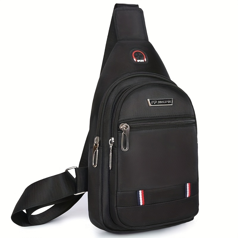 TEMU Herren Brusttasche, Einzelschulter Crossbody Bag, Casual Oxford-Stoff, Modisches Minimalistisches Brustpack, Tragbarer Herren Rucksack