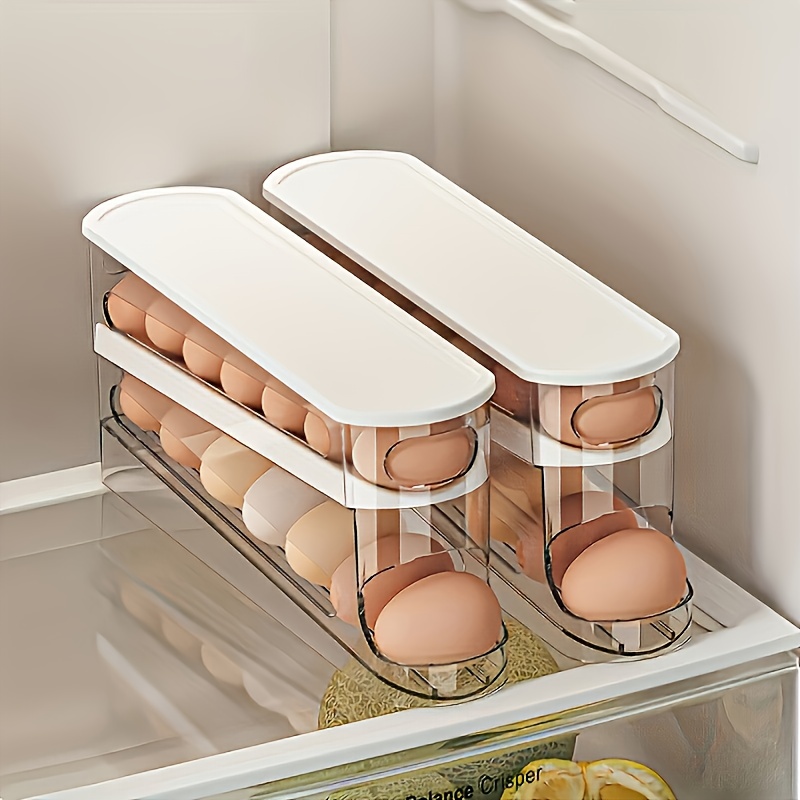 ultimate Automatic Egg Carton Compatible for Most Refrigerators - Multi-Tier Sliding Track Egg Storage Box with Auto-Rolling Eggs, Transparent View Door - Space-Saving Fridge, Hygienic Egg Holder (Ideal for Kitchen) 5 ultimate Automatic Egg Carton Compatible for Most Refrigerators - Multi-Tier Sliding Track Egg Storage Box with Auto-Rolling Eggs, Transparent View Door - Space-Saving Fridge, Hygienic Egg Holder (Ideal for Kitchen) - Image 5