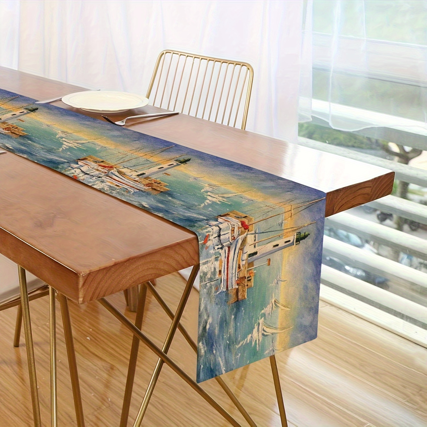 

Table - 1pc Sailing Art Painting , Rectangle Table For , ,