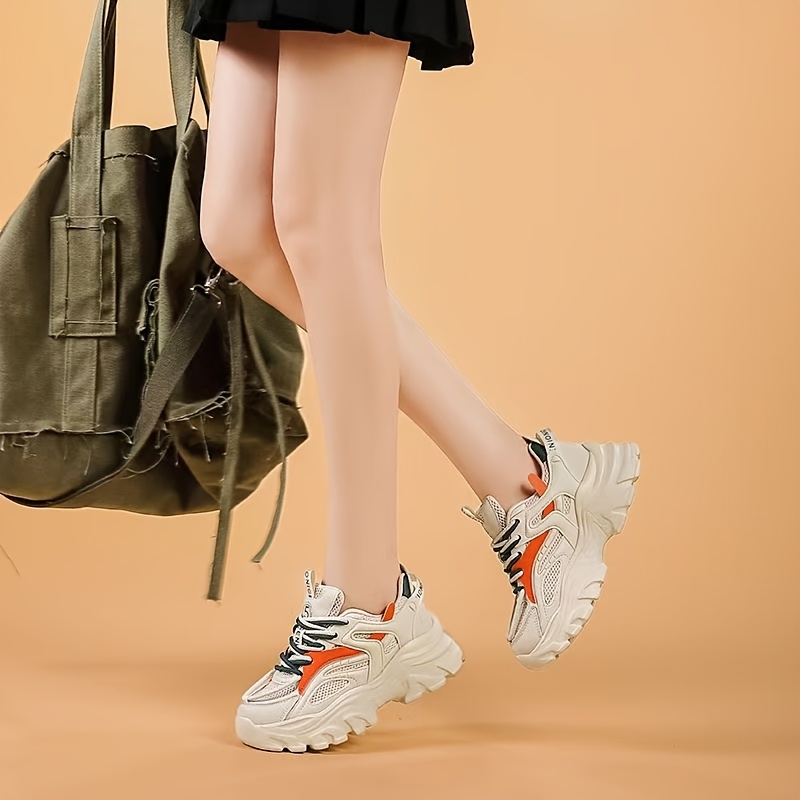 Women's Height-Enhancing Platform Sneakers with Lift Sole
