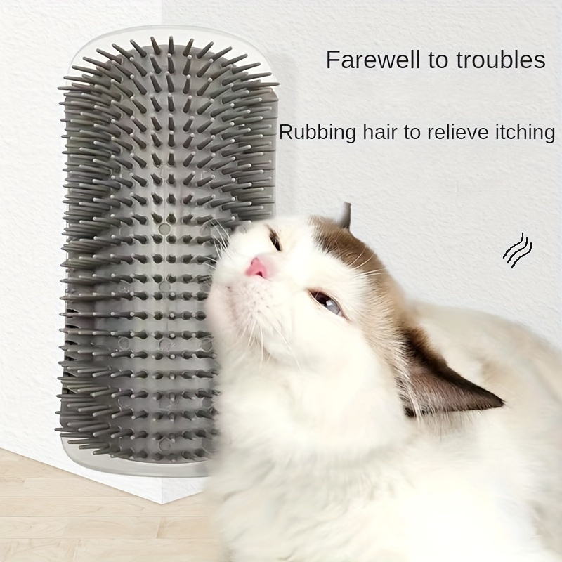 

Multi-angle Cat Scratching Board With Gentle Plastic Bristles And Massage Brush For Relaxation And Nail Care