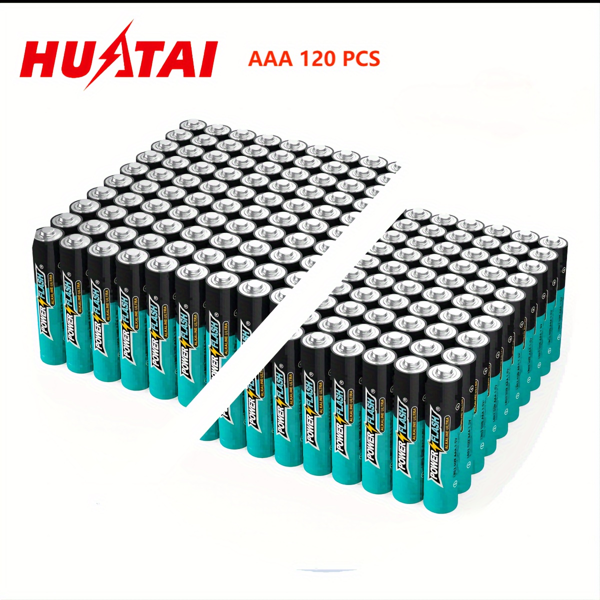 

Huatai Powerflash Aaa 120 Pcs High-performance Alkaline Batteries Value Pack, Lr03, Triple A Batteries For Home, Various Household Device, Romotes
