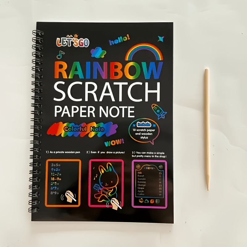 Image of 1pc 4 Years Old And Above Girls Boyscrayon- Off Notebooks Arts Crafts Supplies Toy Color Drawing Paper Kit For Kids Party Favor Christmas Easter Activity Toy