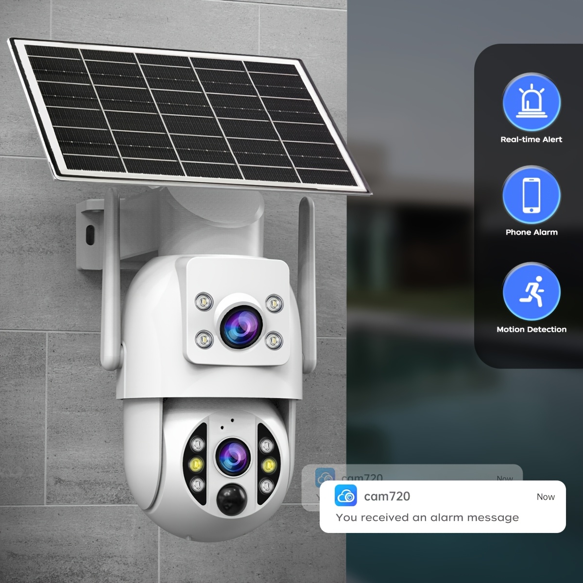 3mp ptz solar security camera wireless outdoor sports Temu Bahrain