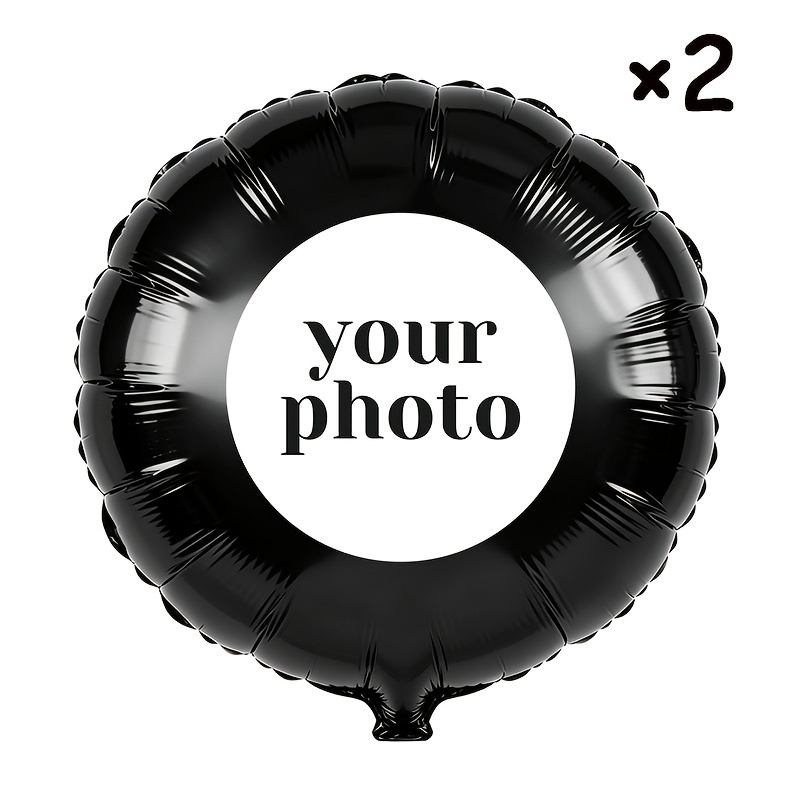 TEMU Custom 18-inch Foil Balloons Featuring Character Images, Comes With A Self-adhesive Round Custom Sticker. Customize With Photos, Text, Or Logos.