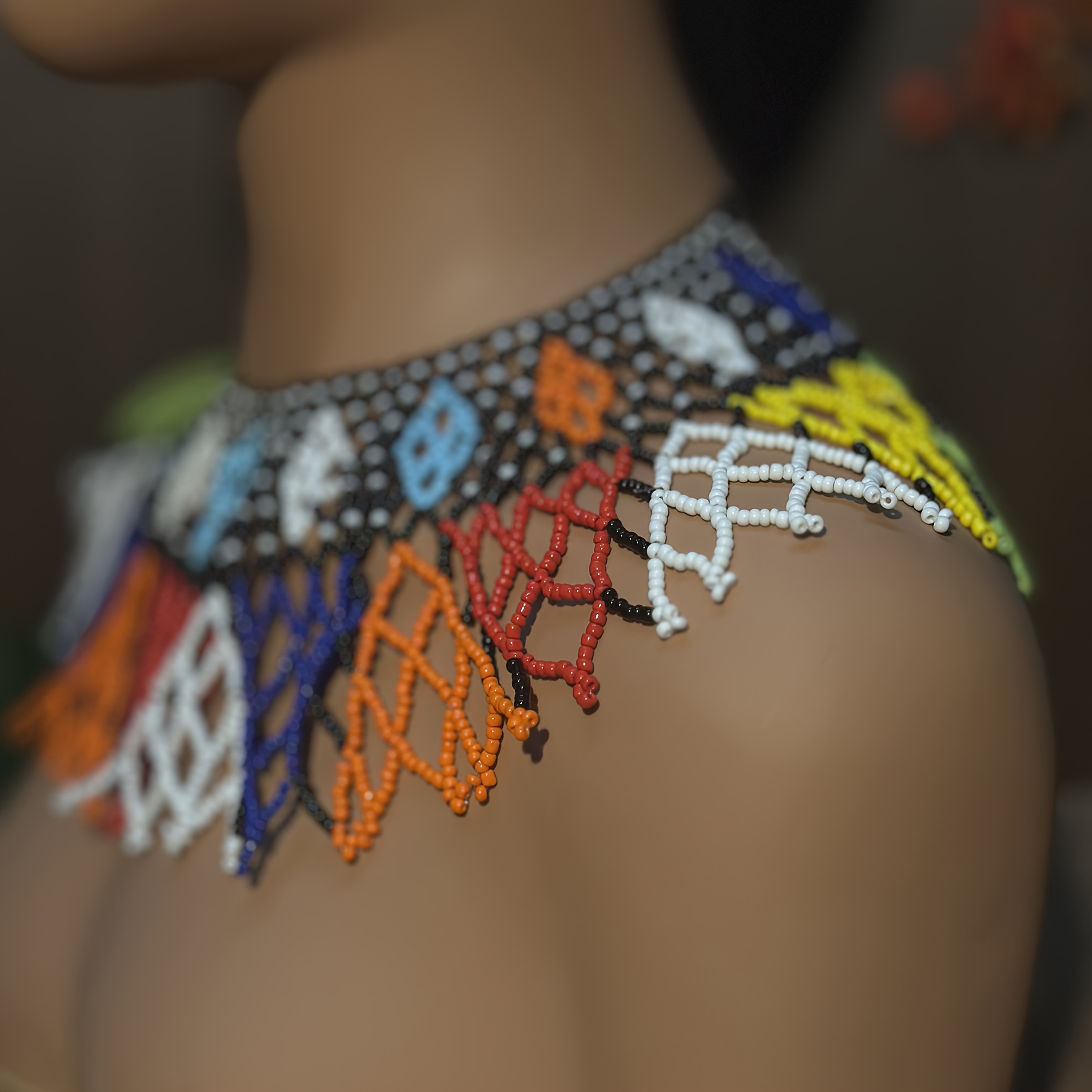 AHAYA Bohemian Style Beaded Necklace & Earring Set