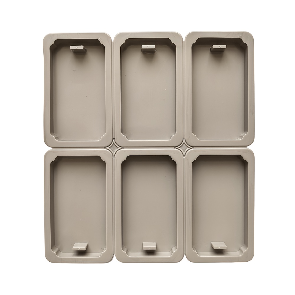 TEMU 1pc 1- (6-hole Suitable For Diy) Rectangular Silicone Mold For Resin, Plaster, Wax & Soap Making - Detachable Hanging Tag/pendant Frame With