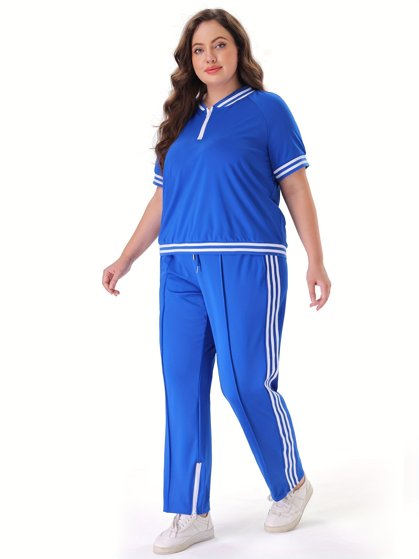 women s plus size jogging suit outfit sets track pants sweat Temu