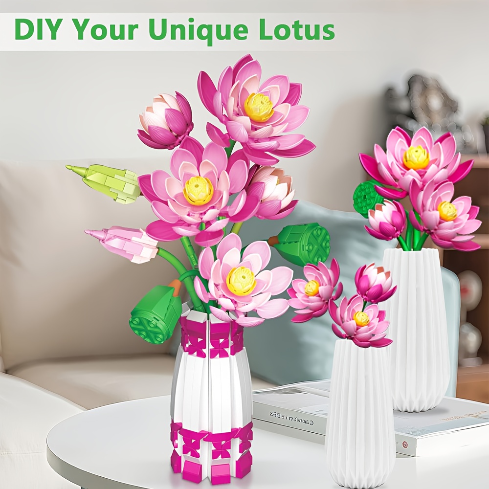 Lotus Building Blocks Set for Home Decor