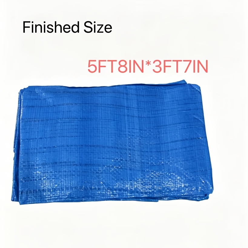 TEMU Silver/blue Small Tarps, 5ft8in X 3ft7in, Waterproof, Sun Protection, Multipurpose Protective -purpose Poly Tarps Cover For Firewood Outdoor ,