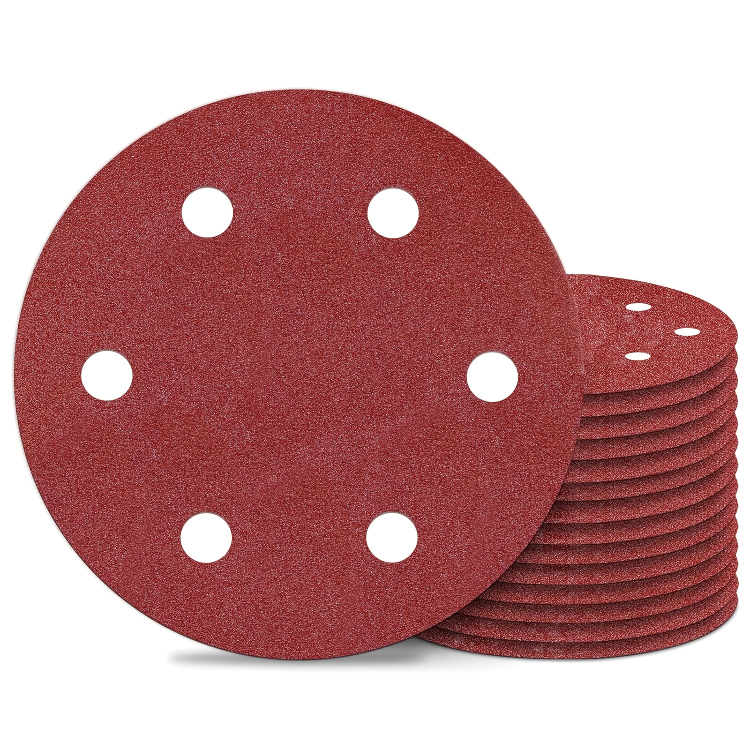 TEMU 25pcs 9 Inch (225cm) 6-hole Sandpaper Sanding Pads 60-400# Grit For Drywall Sander