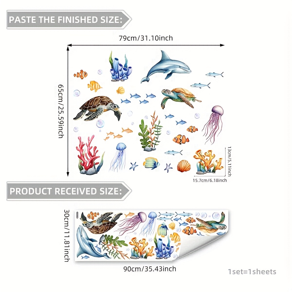 A -themed Creative Underwater Creature Bathtub Sticker For Bathroom And Bathtub Glass Decoration, Model Ms11005-zy