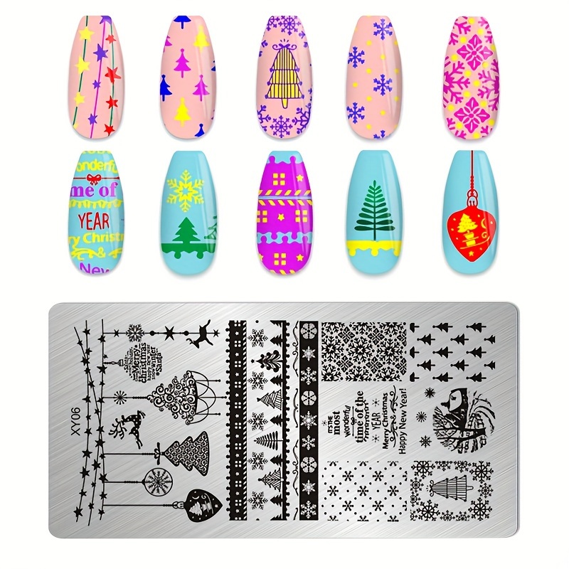 Nail Stamping Plate with Christmas Patterns
