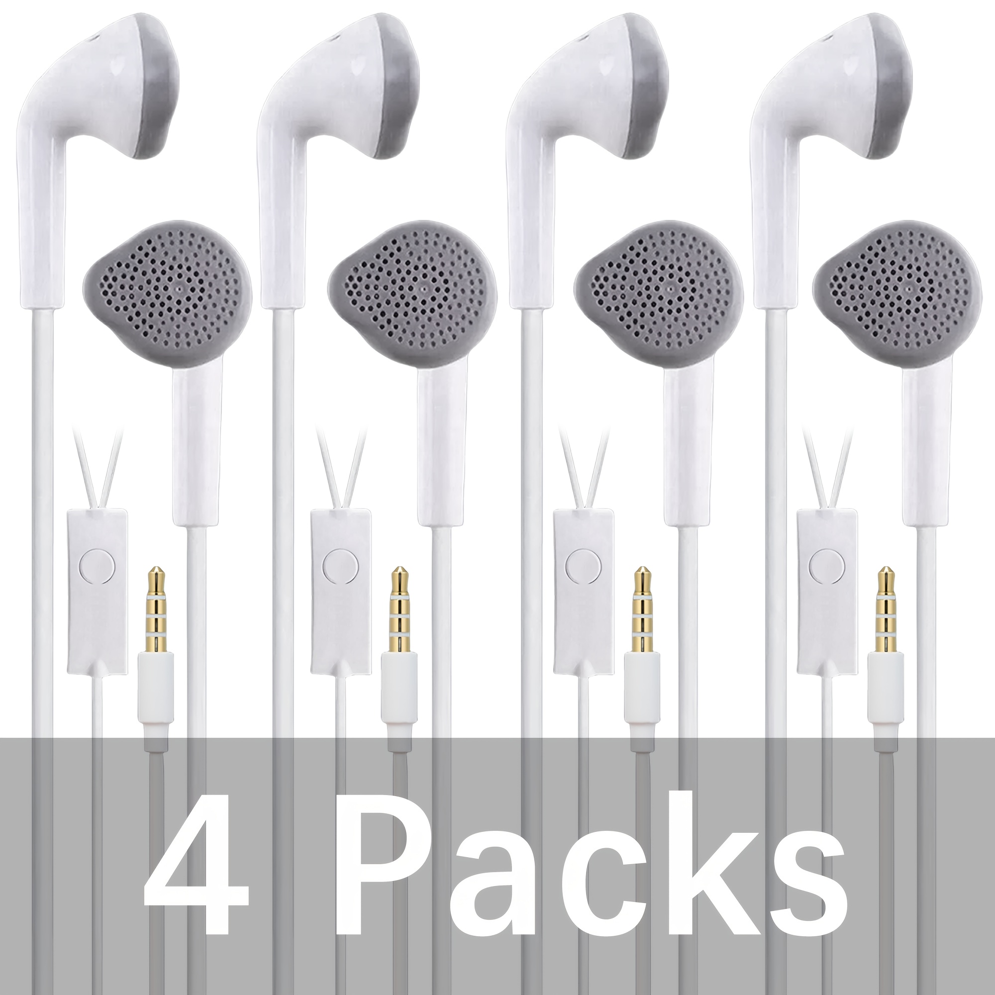 E-shop 4/8er Pack Kabelgebundene Ohrhörer 3,5mm Audio-Kopfhörer Elektronische Anrufe & Musik Stereo In-Ear Kopfhörer Audifonos Headset für iPad/PC, für