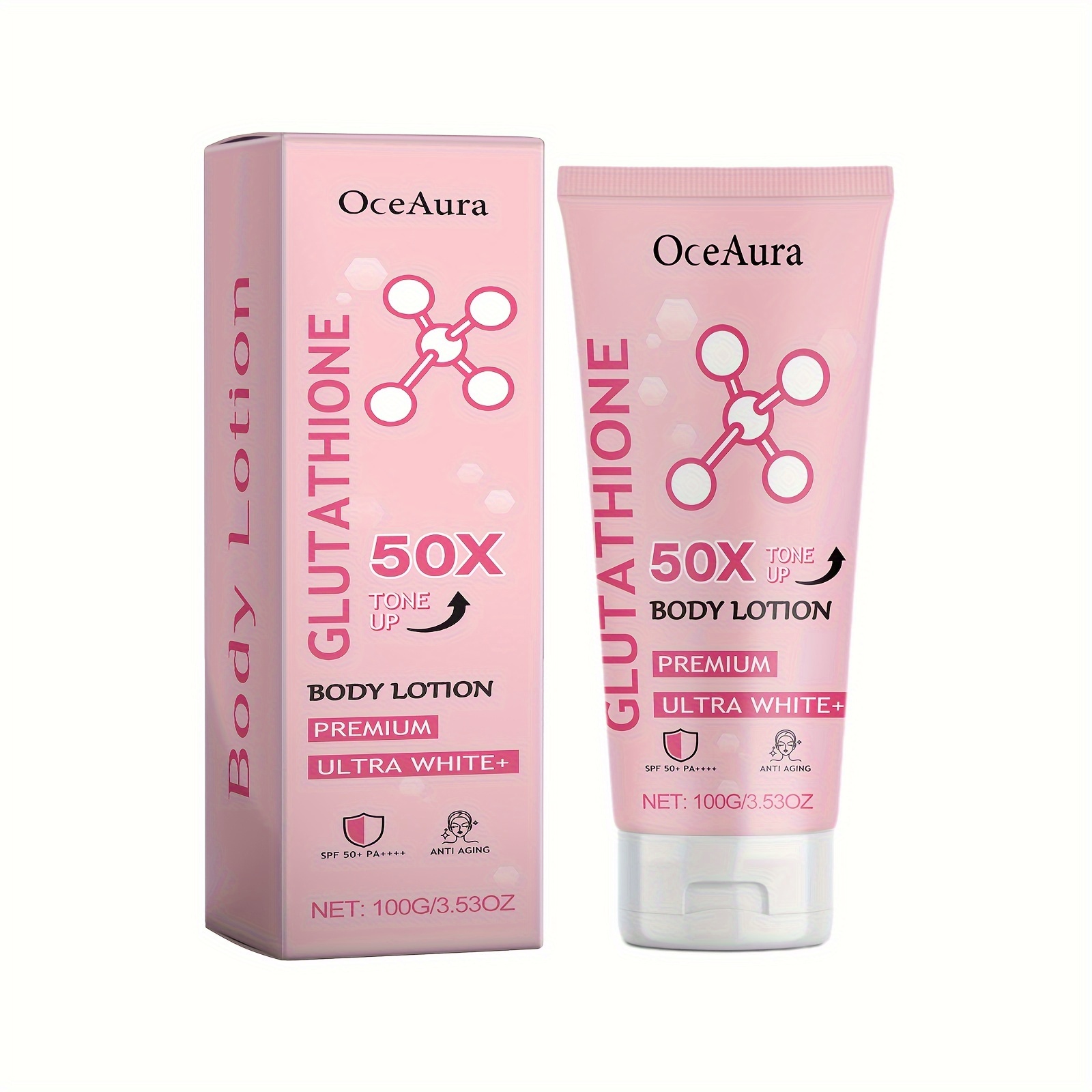 oceaura glutathione body lotion 100g - premium moisturizing cream for all  types with hyaluronic acid, arbutin, niacinamide - unscented & hydrating  formula | Today's Deals