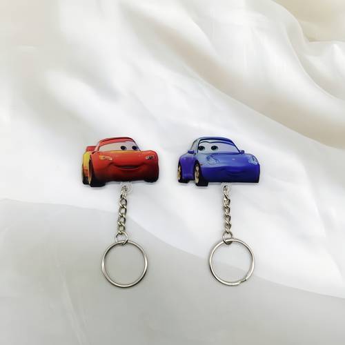 cartoon romantische koppelsleutelhanger set hoge kwaliteit acryl mannen vrouwen fans fashion sleutelring, leuke portemonnee, rugzak, autosleutel geweldig cadeau voor vrienden, koppels