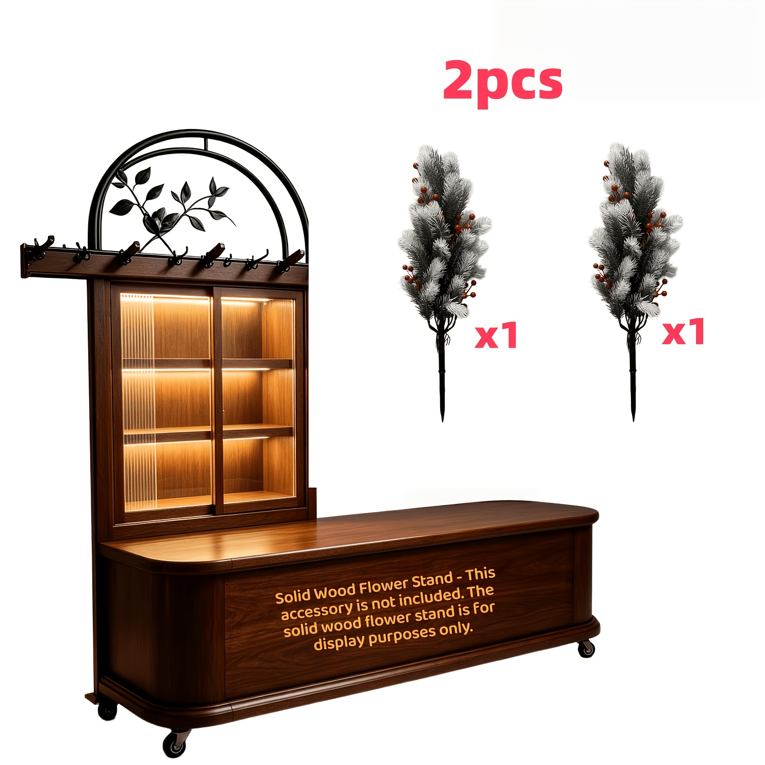 TEMU 2pcs Extra Large Winter Christmas Holiday Luxury Artificial Cedar Trees - Outdoor/indoor Shrubs With Base, Evergreen Decor For , Suitable For