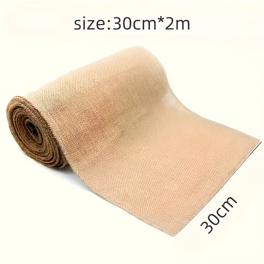 E-shop Eine natürliche beigefarbene Jute Rolle, die 20/25/30 cm breit und 2 Meter lang ist - Geeignet für Bastelarbeiten, Weihnachtstischdecken und
