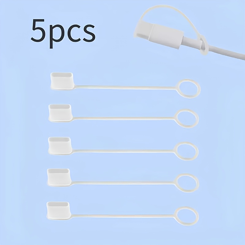 TEMU Proteggi Cavo per Telefono 5pcs per Cavo Type-C, Tappo Antipolvere per Porta di Ricarica Type-C