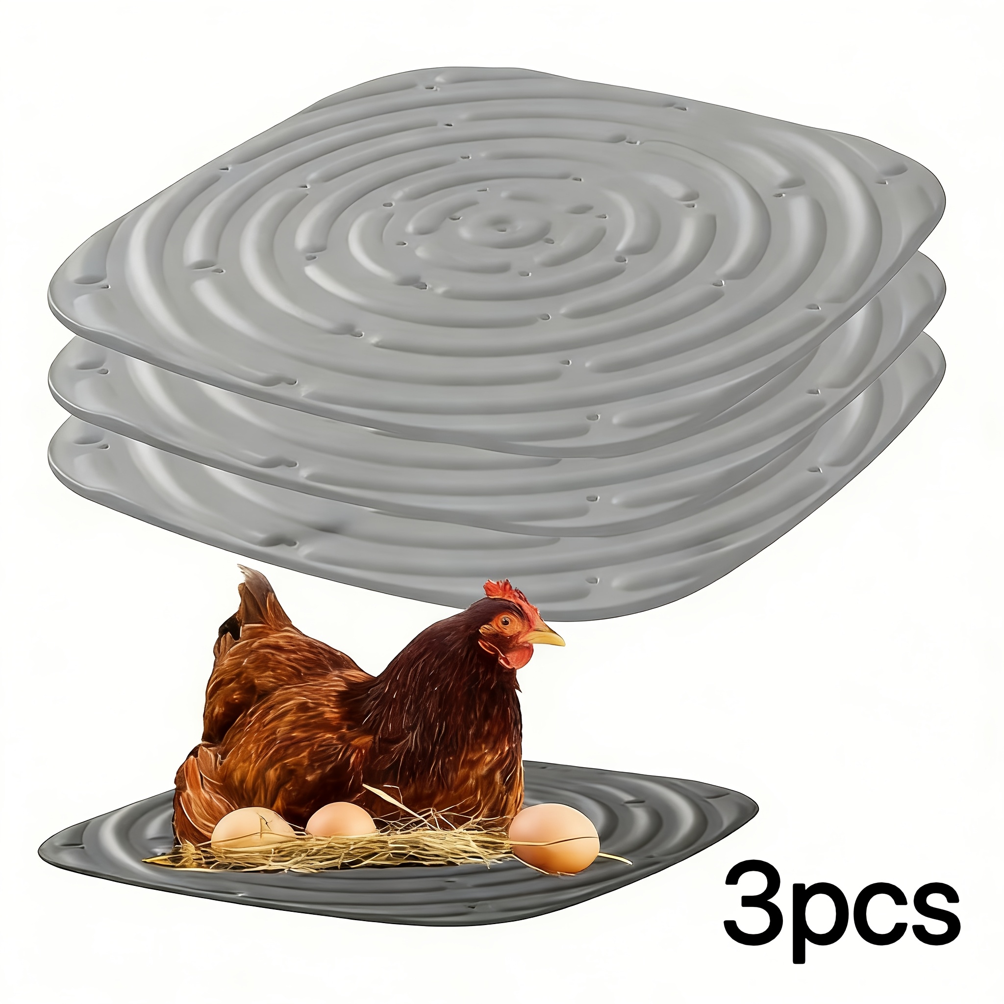 3pcs Washable Chicken Nest Pads | 14.2x12 Inches Durable Polyester Bedding For Egg-laying, Reusable Nest Box Liners For Chicken Houses, Farm Hen Supplies
