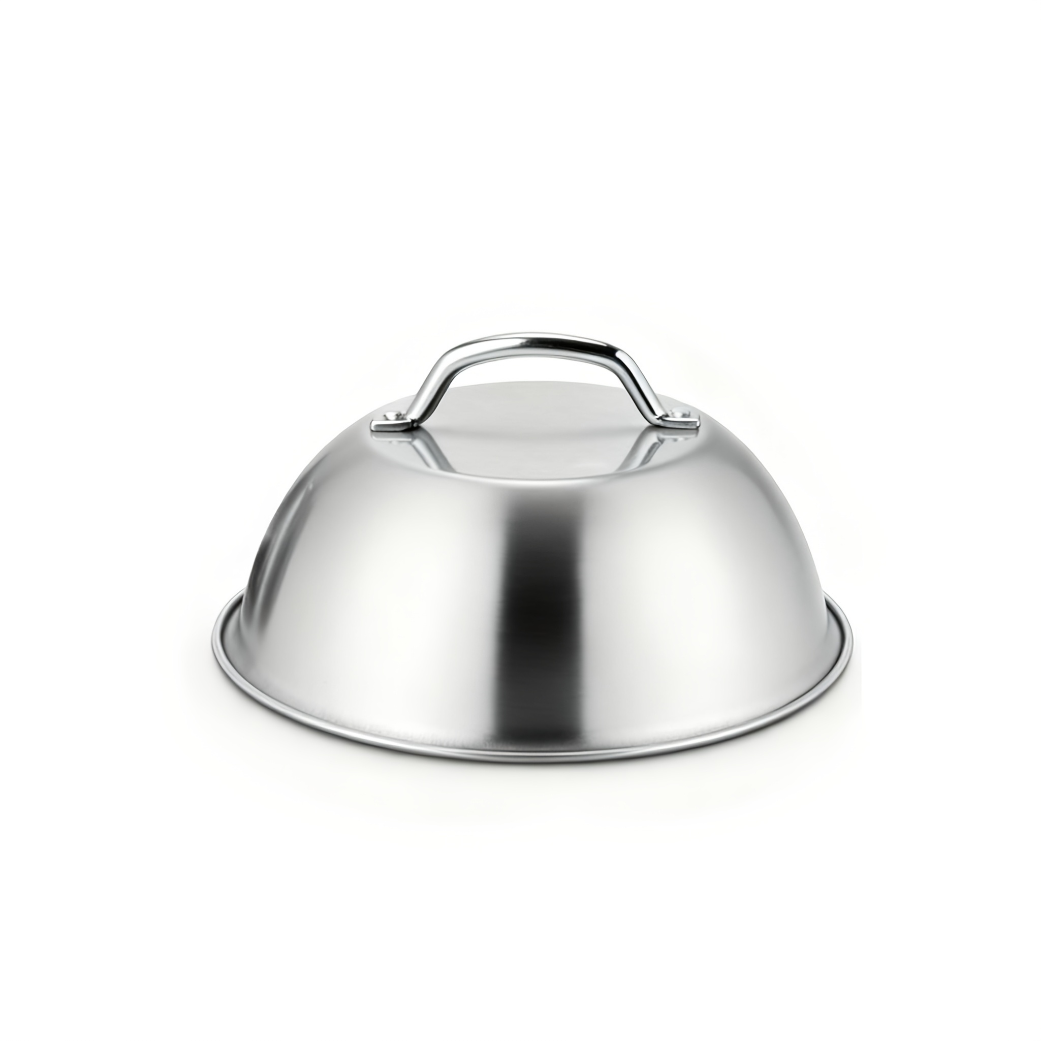 E-shop 1 Edelstahl Grillwerkzeug, 6-Zoll (ca. 15 cm) Käse-Schmelzkuppel, Edelstahl Rundes Burger-Patty-Backdeckel, Grillabdeckung, Grillpfanne
