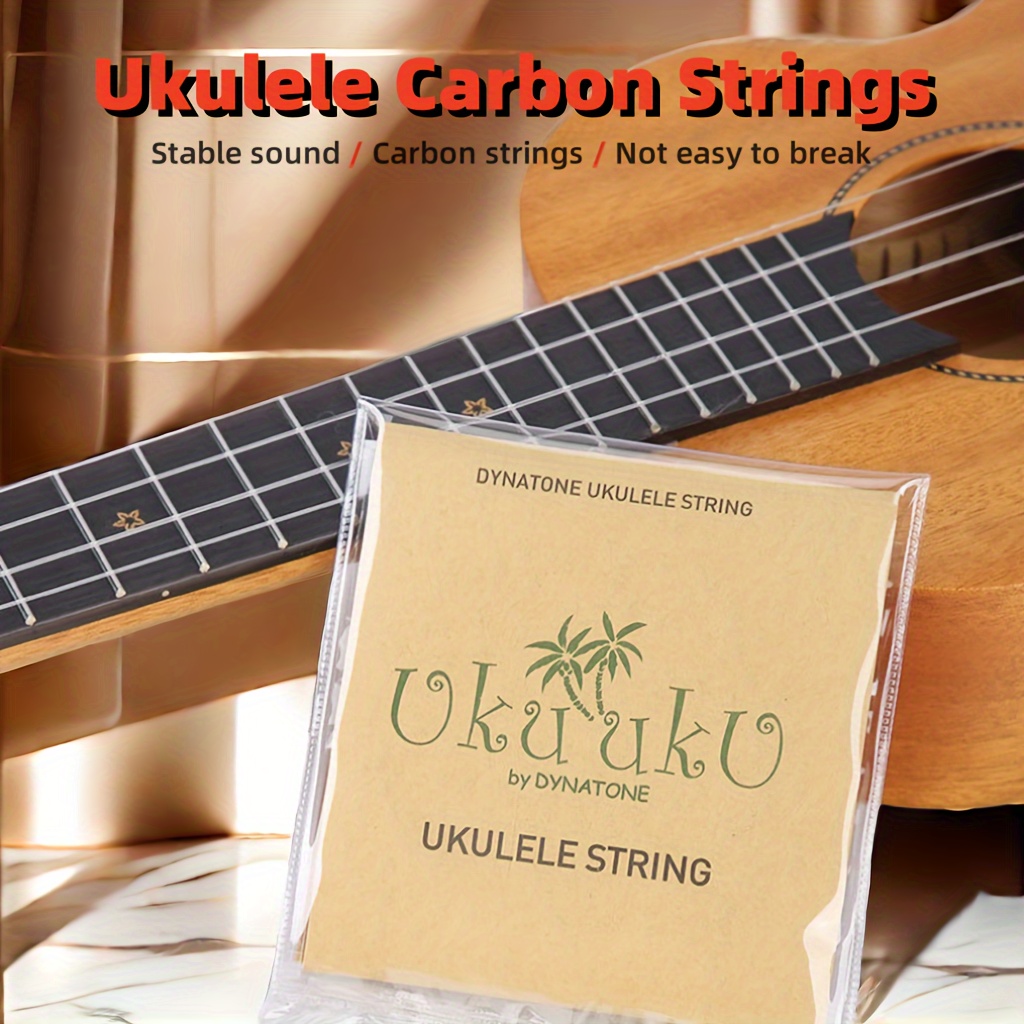 

Pack Of 4 Ukulele Carbon Strings Set Ukulele Uk Guitar Small Strings Set - , And Unbreakable, Enhances The With A Long-, Vibrant Tone, Suitable For Playing.