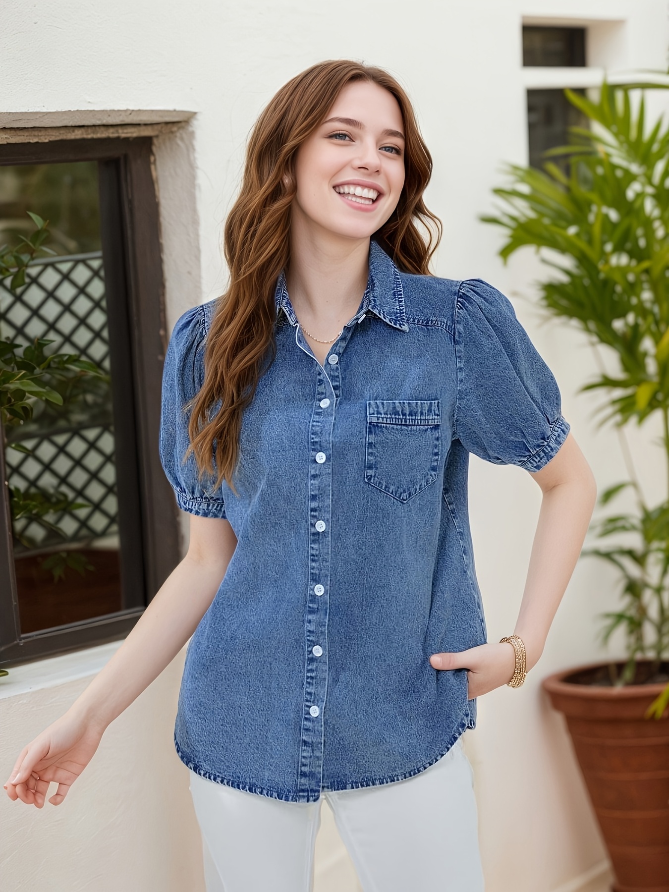 denim shirt sold on Temu United States