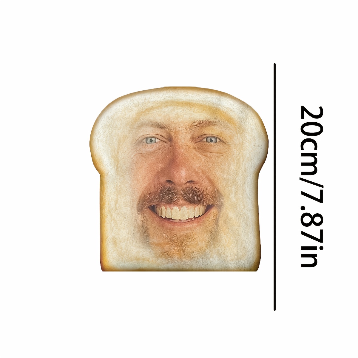 TEMU Custom Face Toast Shape Ugly Pillow - Personalized Decorative Cushion, Suitable For Room Decor Sofa Chair Father's Day, Mother's Day, Halloween,