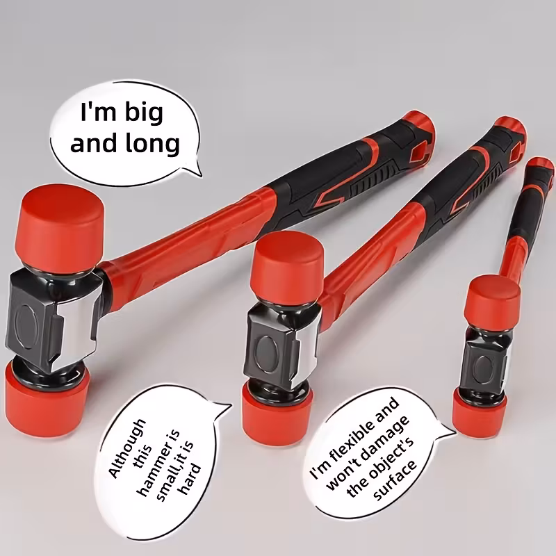 2025 new installation hammer non rebound rubber mallet surface friendly rubber hammer solid rubber mallet wrench rubber hammer tool installation tool suitable for floor laying tile installation woodworking and renovation projects for professionals and diy enthusiasts rubber hammer rubber mallet plastic hammer Product details 9