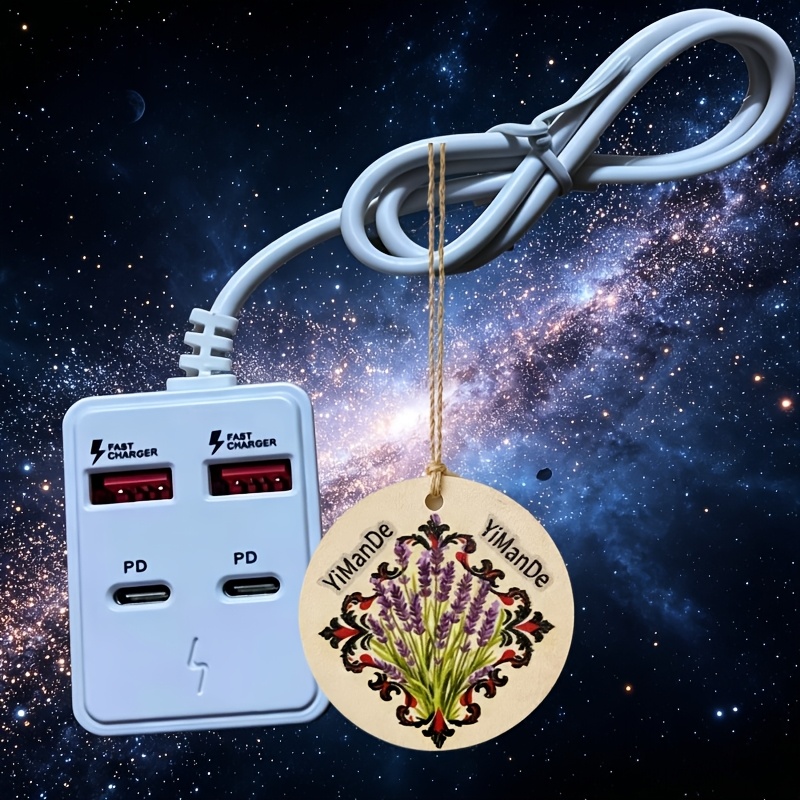 4-Port USB Fast Charging Station with Type-C and USB-A Ports