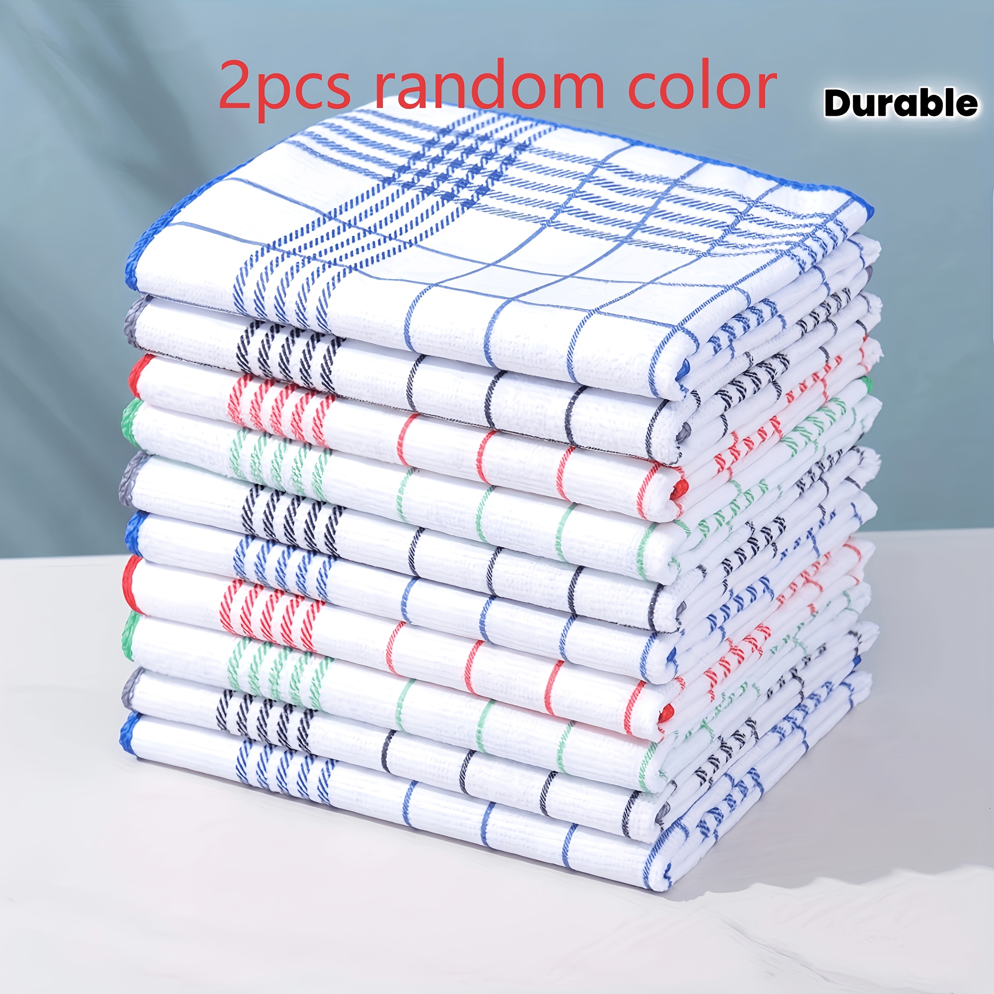 TEMU Random Color Large Dish Cloths, 2pcs Set In Assorted Colors. Large Size 15.75x23.62 Inches, Made Of Soft, Durable, And Material, Suitable For