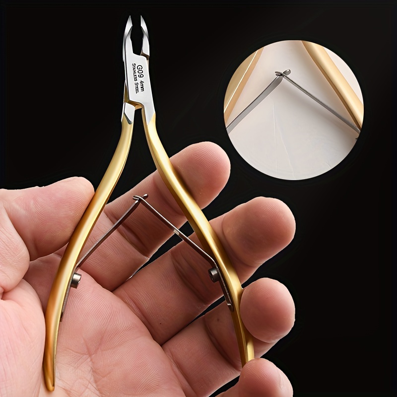 

1pc Nail Cuticle Clippers, Stainless Steel Tweezers Pusher Dead Skin Removal Scissors Clippers Manicure Tools