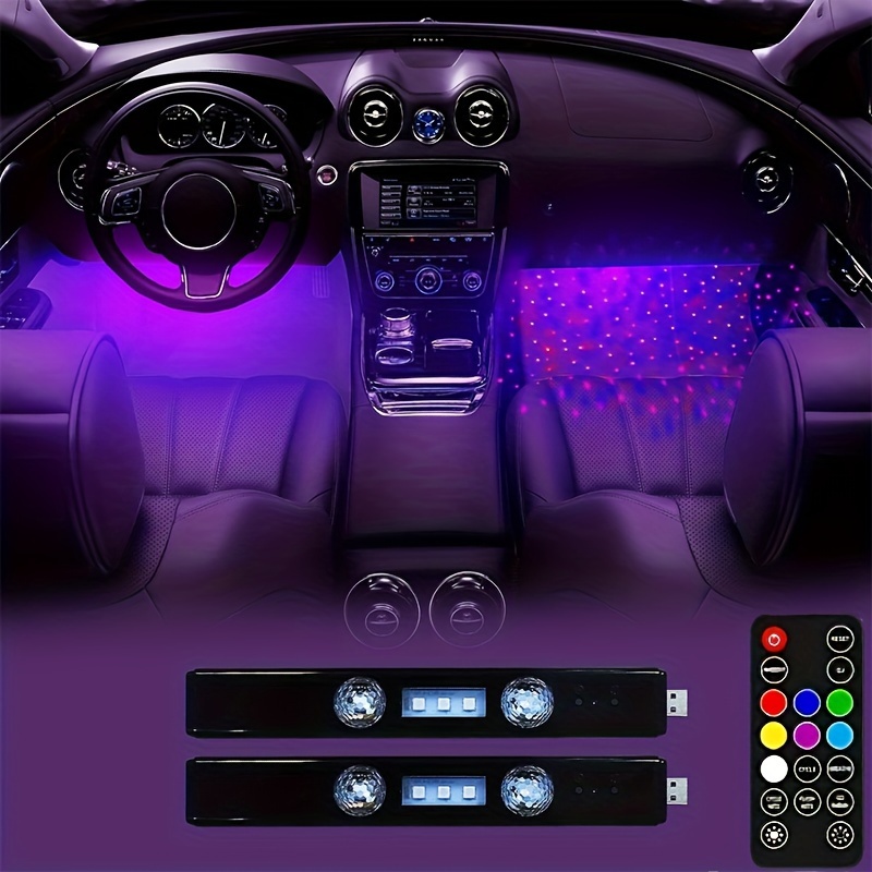 

2pcs Car Led Car Usb Rechargeable Rgb Led Strip / Car Ceiling Car Rgb Led Strip