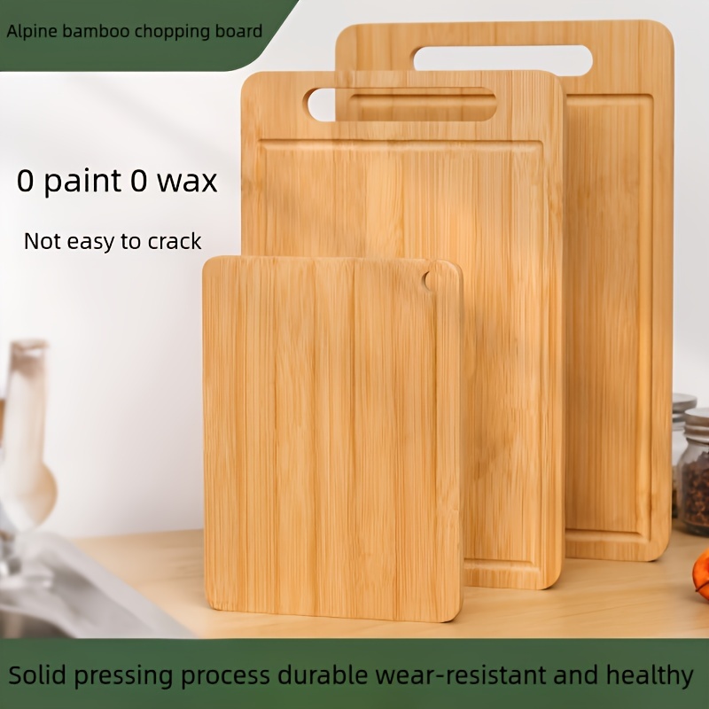 3pcs bamboo cutting board set with juice     knife friendly   for   and vegetable prep   steak   more   essentials details 0