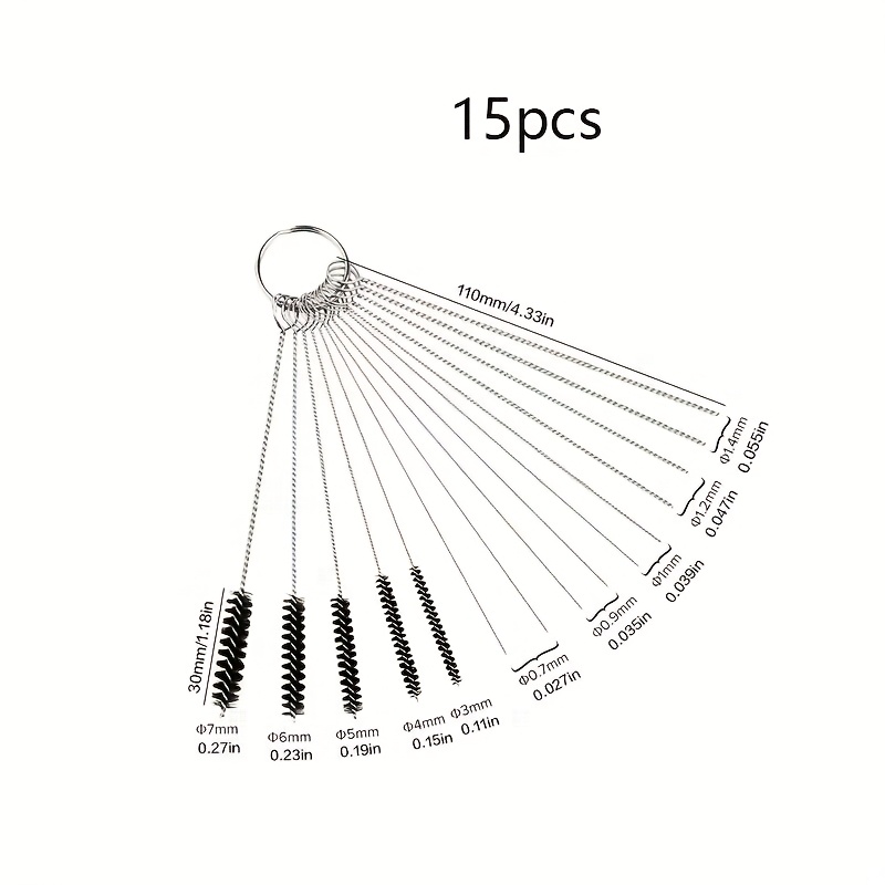 Carburetor cleaning tool kit with 10 cleaning need...