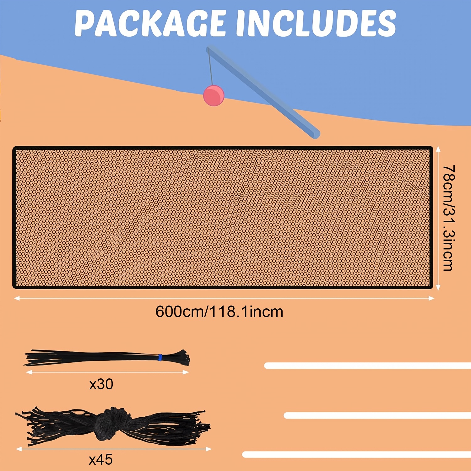 Image of Black Nylon Mesh Netting For Pets To Prevent Falls From Balcony Railings, Suitable For Cats And Dogs