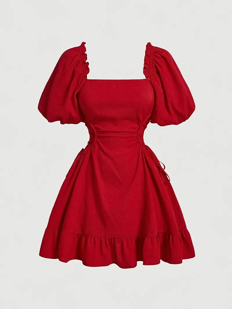 mini red dress australia Fairytale Dream Floral Strap Mini Dress Red