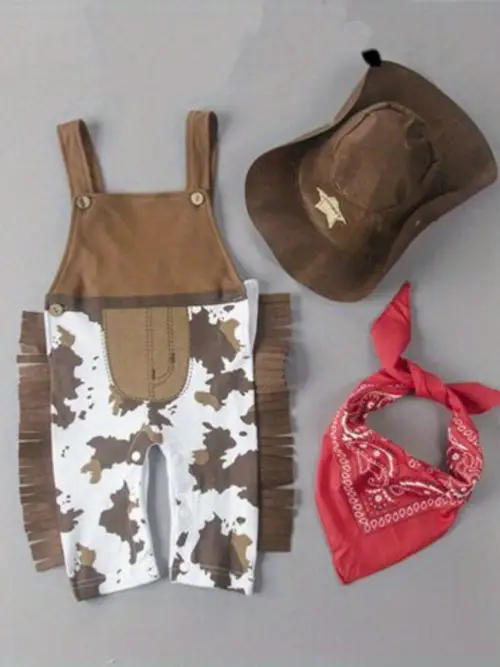 chirstmas gift baby 3pcs romper set camouflage printed sling side tassel romper big wide brim star hat printed scarf for outdoor