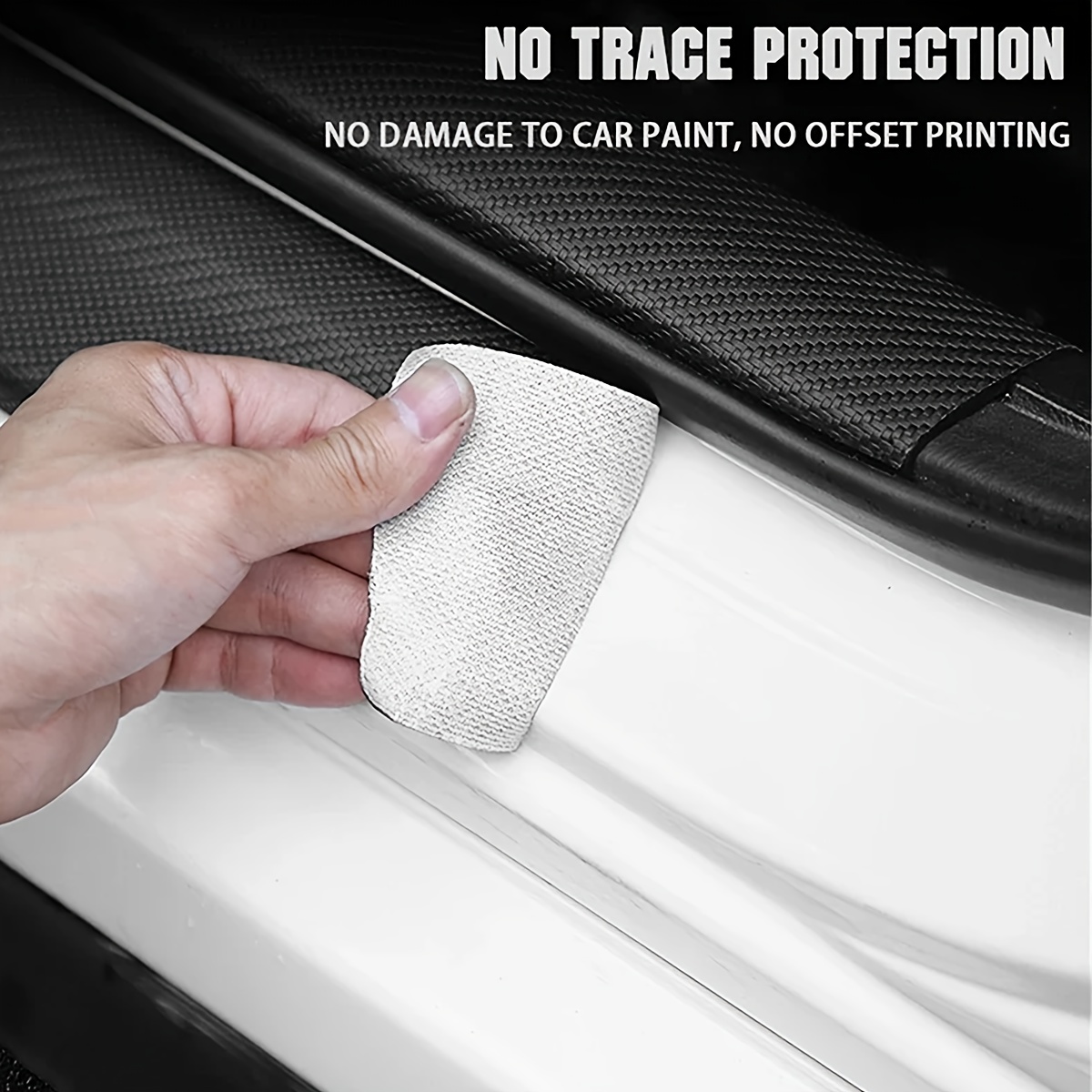 1-pack / 4-Packs Car Door Sill Protectors, Waterproof PVC Leather Door Welcome Mats, Anti-Scratch & Anti-Collision Strips for All Vehicle Models