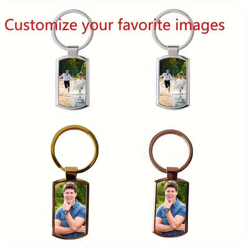 

[custom] 1pc Personalized Picture Keychain, Customized Keychain, Diy Keyring