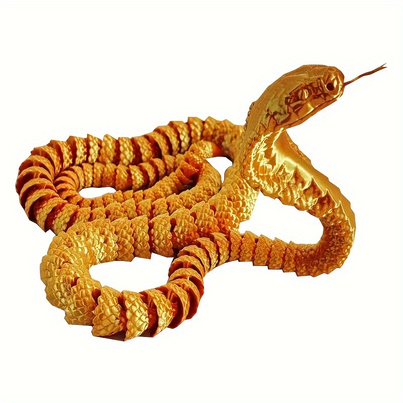 1pc Articulated Snake Figurine – 3d Printed Jointed Serpent Sculpture ...