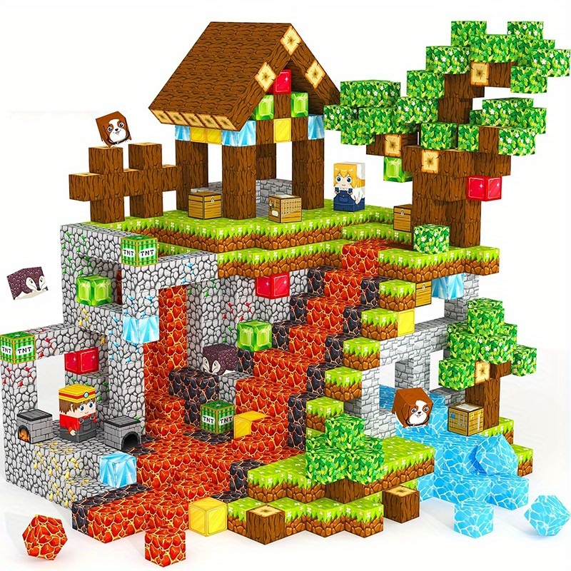 Magnetic Building Blocks Set - STEM Sensory Cubes, Construction Toy for Boys and Girls, Building  , STEM   Sensory Gift, Birthday Present, Best for Christmas,   Thanksgiving