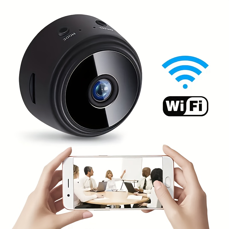Mini Wireless Security Camera - 2.4ghz Wifi, Indoor/outdoor Use, App, Usb Rechargeable, Sd Card Not Included, Abs Material, 480p Resolution, Wi-fi , Rechargeable Battery, Compact Size, , Waterproo - Smart Home