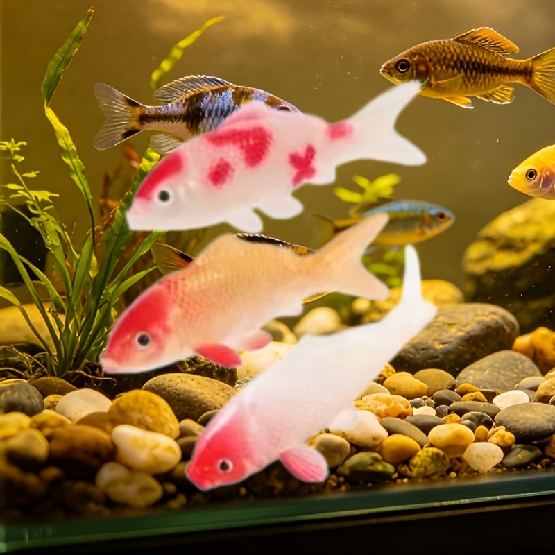 TEMU Realistisch Koi Karper Goudvis Vis Model Aquarium Decoratie Benodigdheden Stroomende Scène Landschap Ornamenten